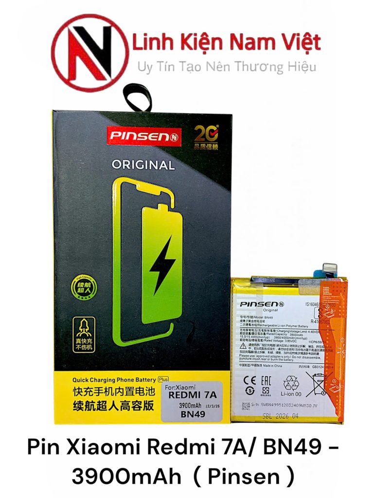 Pin Xiaomi Redmi 7A / BN49 - 3900mAh ( Pinsen )