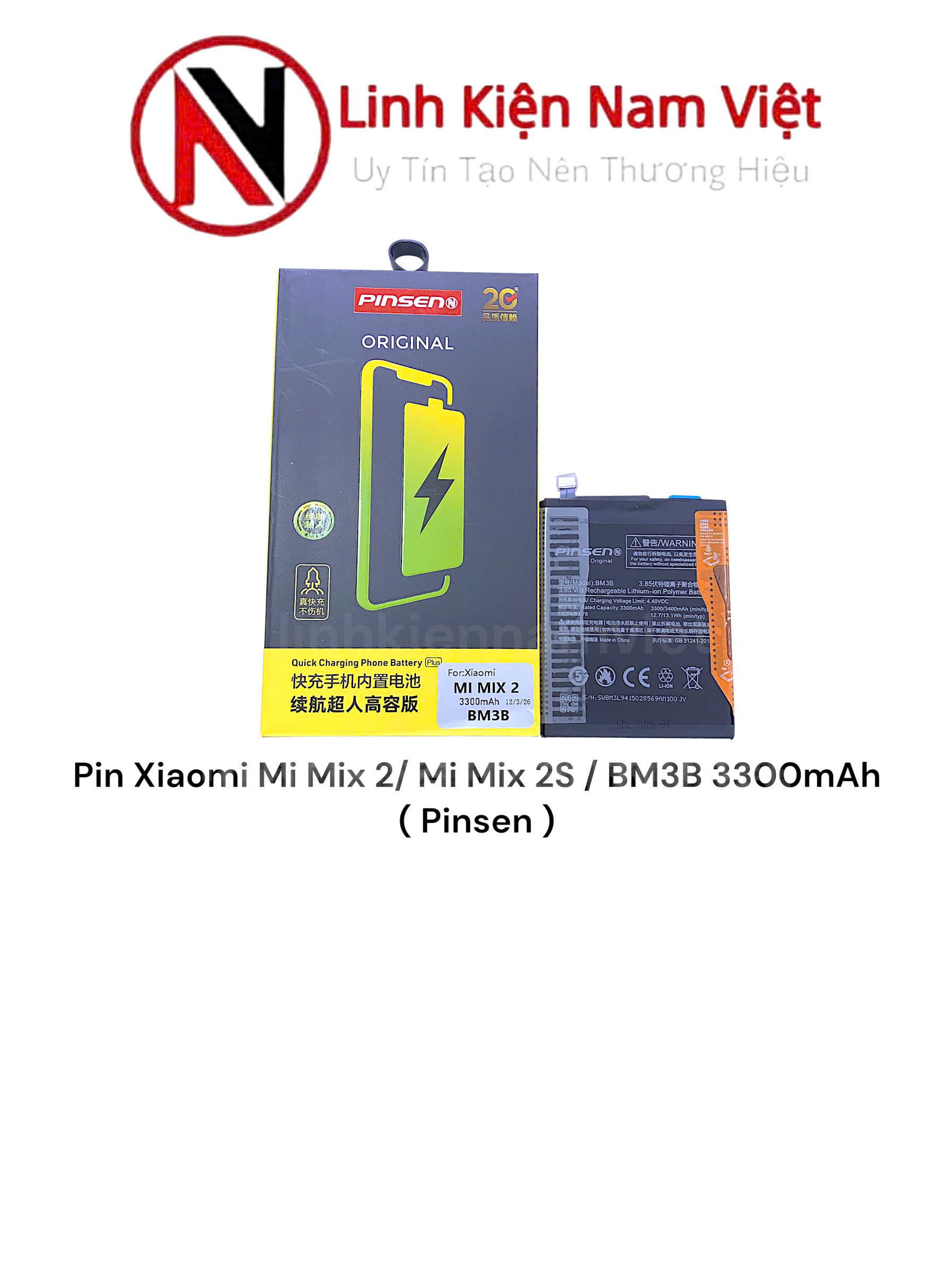 Pin Xiaomi Mi Mix 2/ Mi Mix 2S / BM3B 3300mAh ( Pinsen )