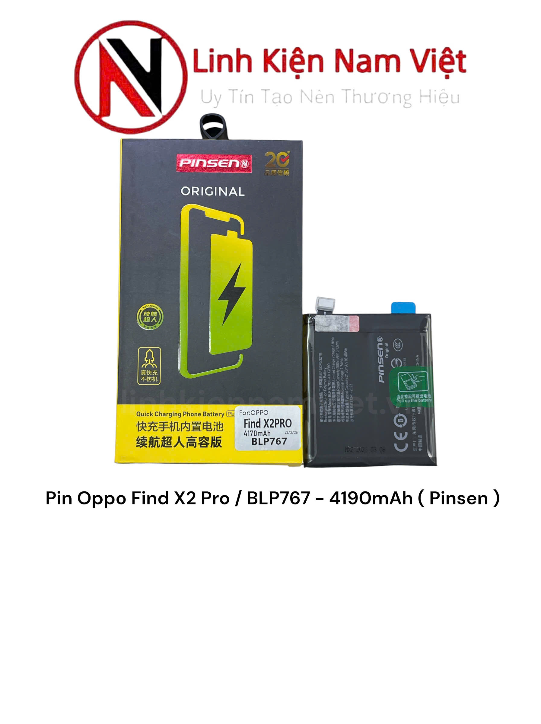Pin Oppo Find X2 Pro / BLP767 – 4190mAh ( Pinsen )