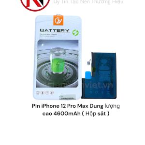 Pin iPhone 12 Pro Max Dung lượng cao 4600mAh ( Hộp sắt )