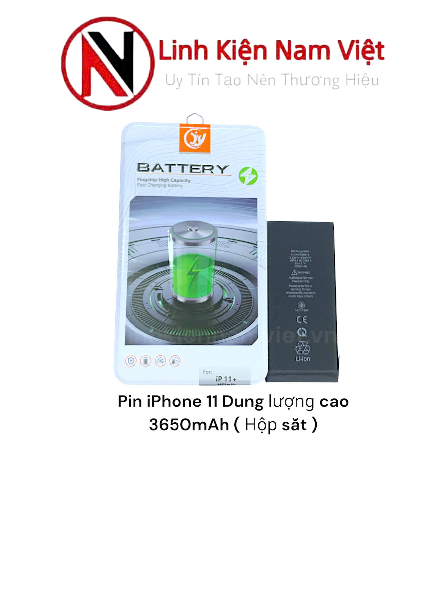 Pin iPhone 11 / Dung lượng cao 3605mAh ( Hộp sắt )