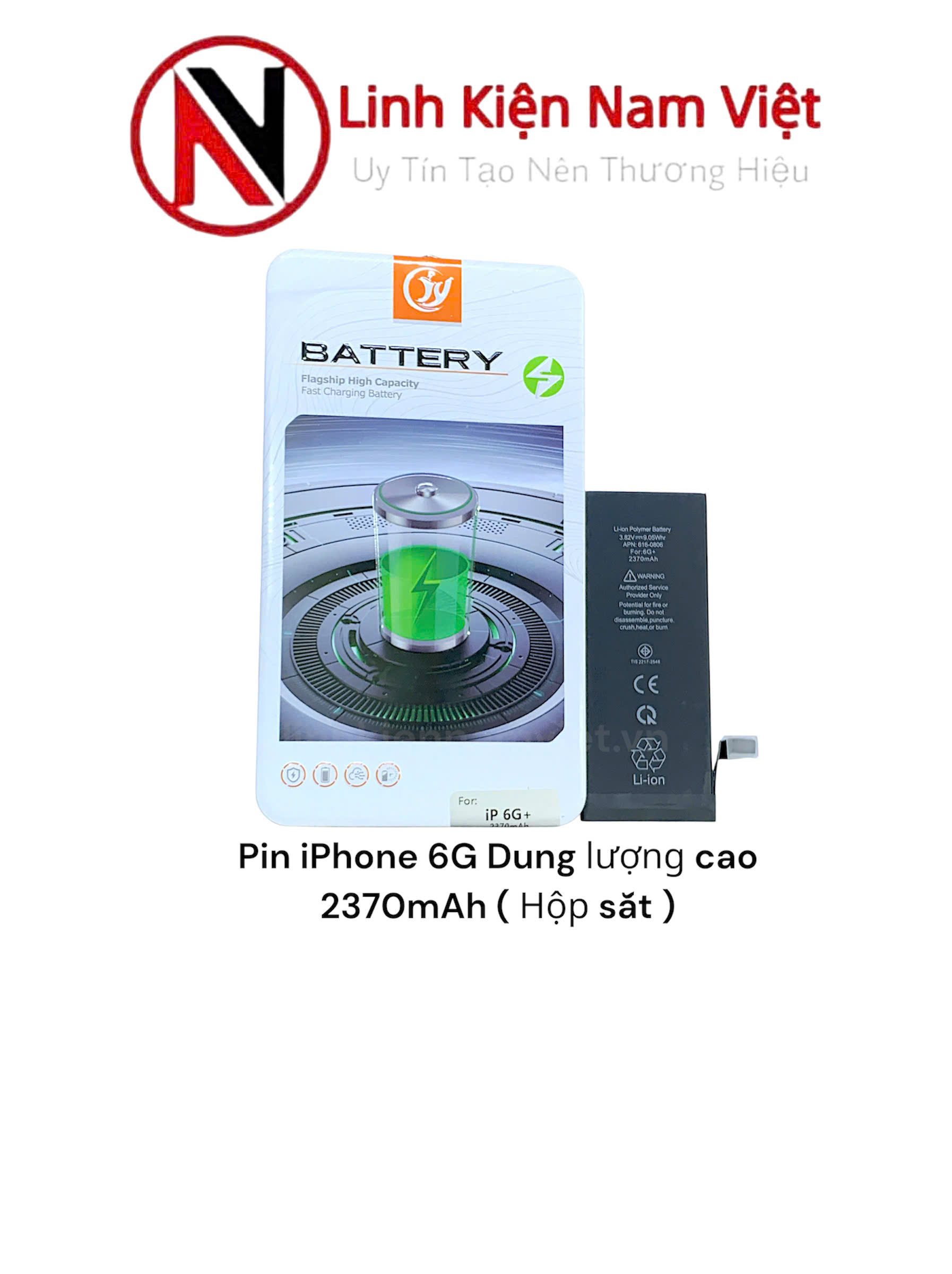 Pin iPhone 6G / Dung lượng cao 2370mAh ( Hộp sắt )