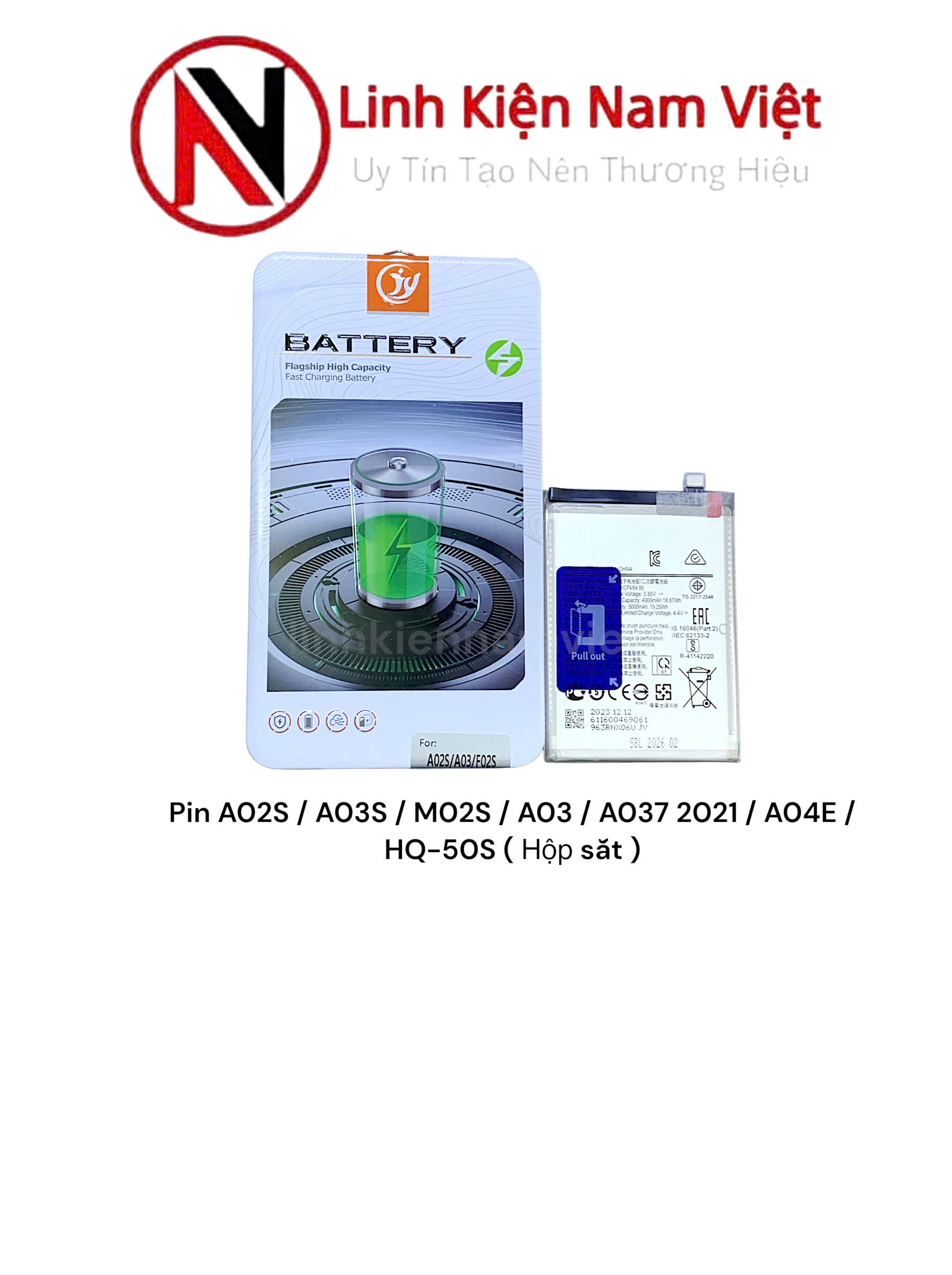 Pin Samsung A02S / A03S / M02S / A03 / A037 2021 / A04E / HQ-50S ( Hộp sắt )