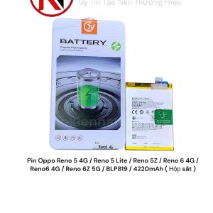 Pin Oppo Reno 5 4G / Reno 5 Lite / Reno 5Z / Reno 6 4G / Reno6 4G / Reno 6Z 5G / BLP819 / 4220mAh ( Hộp sắt )