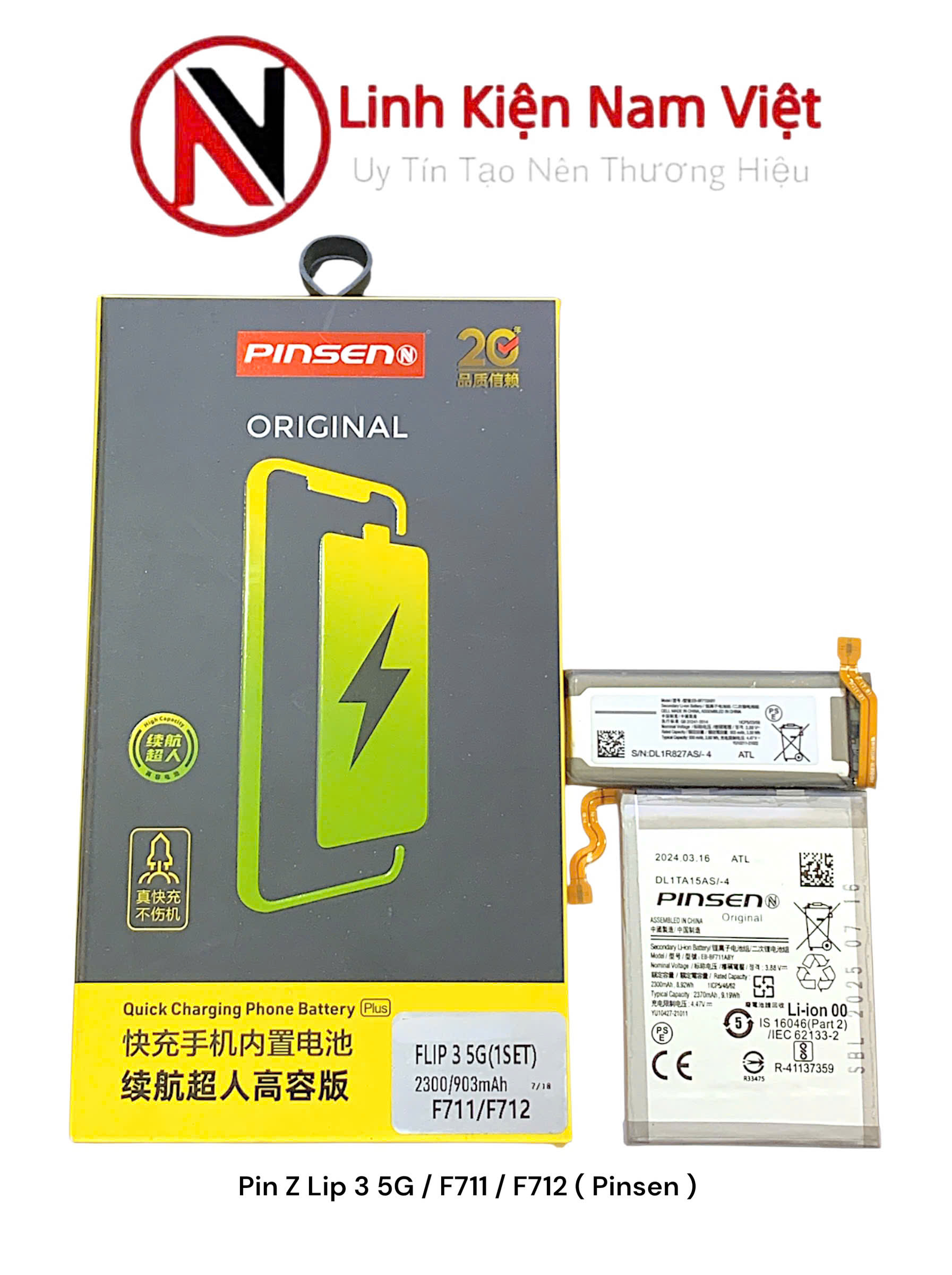 Pin Samsung Z Lip 3 5G / F711 / F712 ( Pinsen )