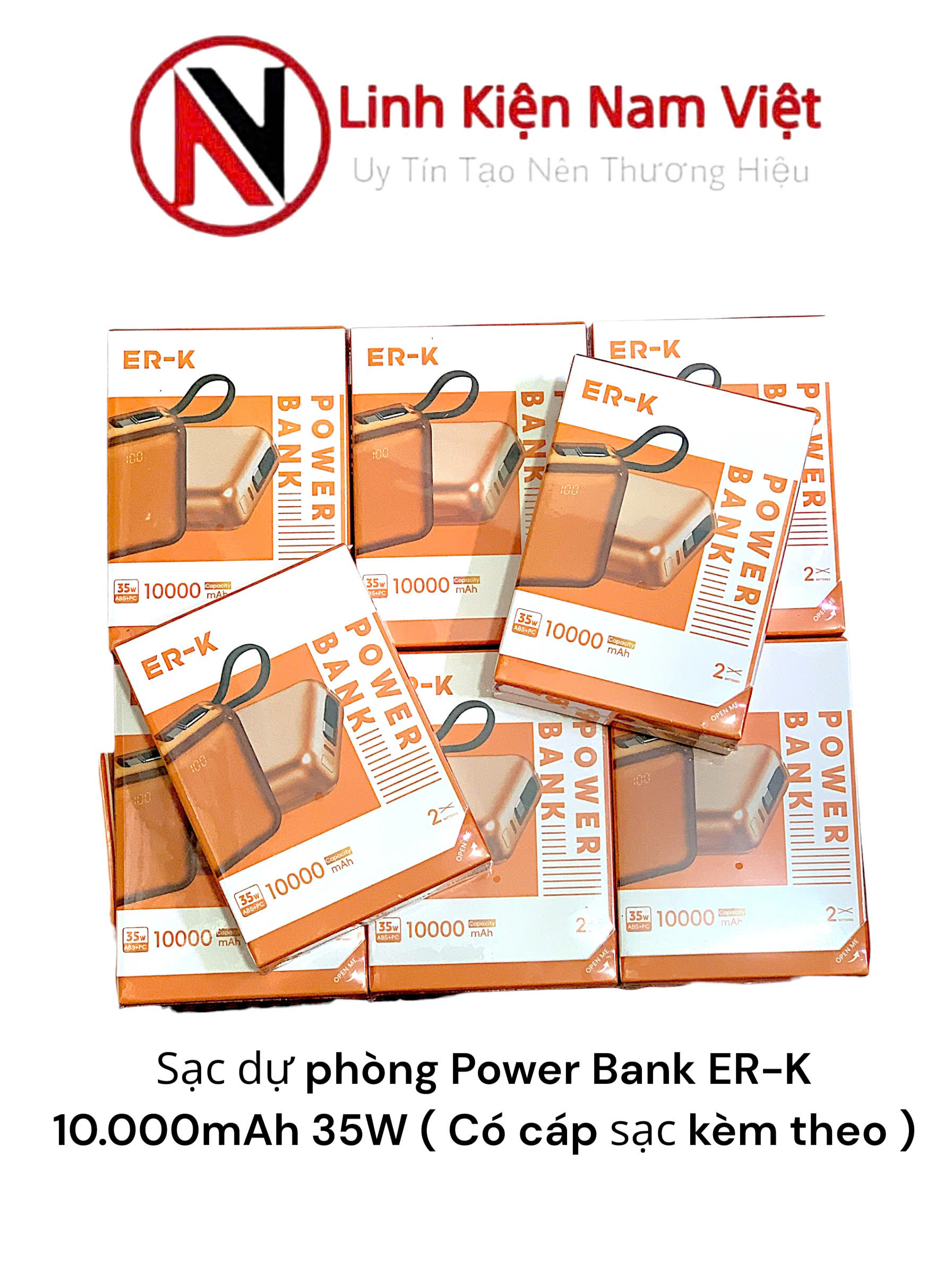 Sạc dự phòng Power Bank ER-K 10.000mAh 35W ( Có cáp sạc kèm theo )