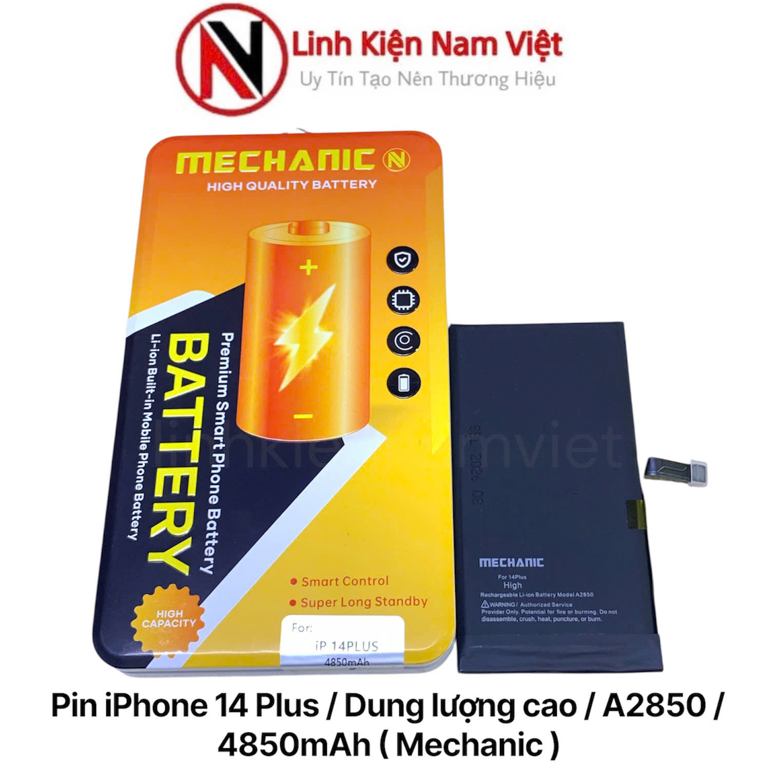 Pin iPhone 14 Plus / Dung lượng cao / A2850 / 4850mAh ( Mechanic )