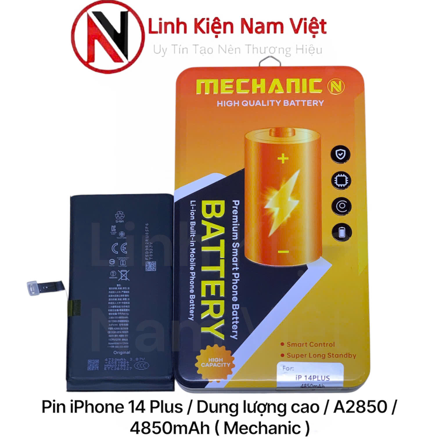 Pin iPhone 14 Plus / Dung lượng cao / A2850 / 4850mAh ( Mechanic )