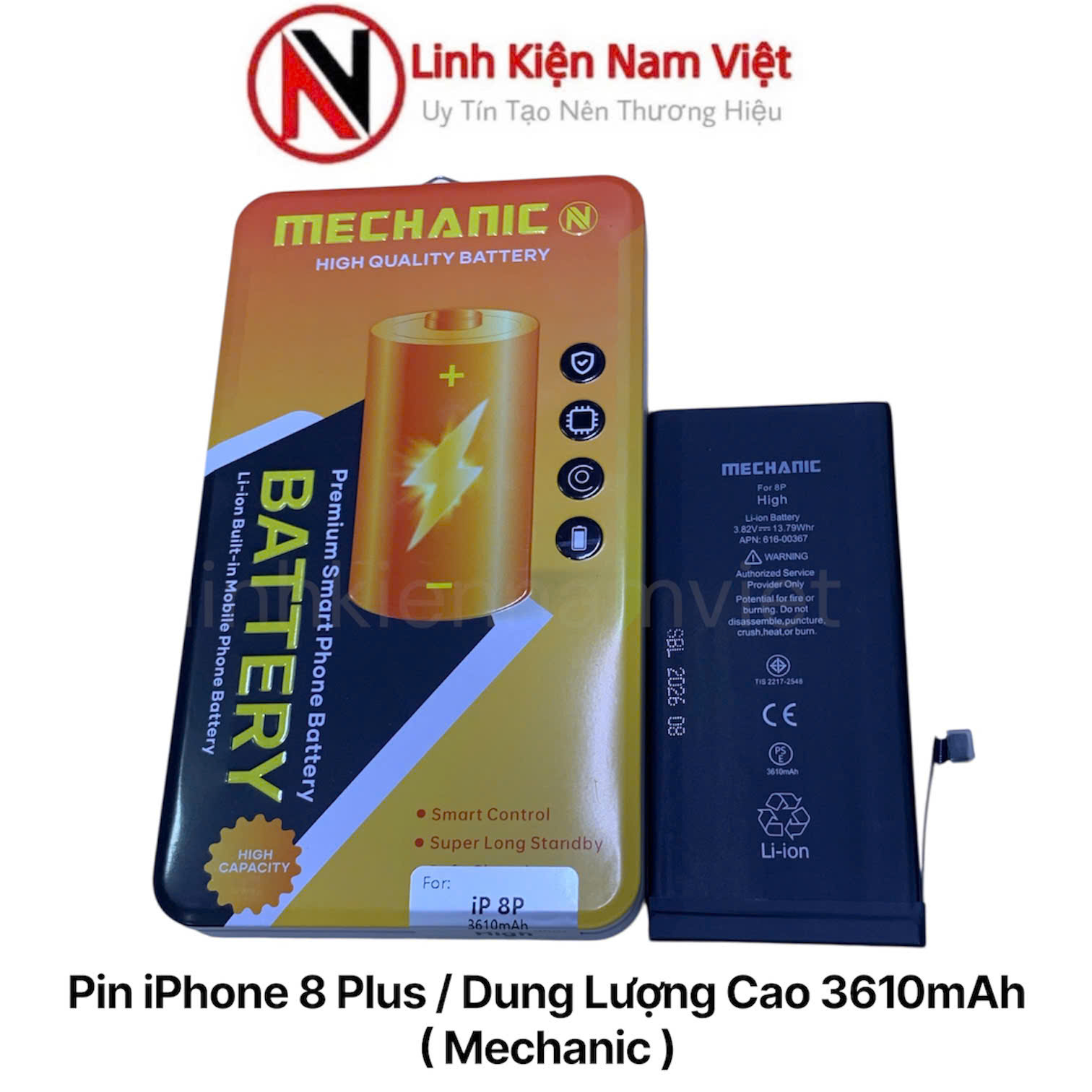 Pin iPhone 8 Plus / Dung Lượng Cao 3610mAh ( Mechanic )
