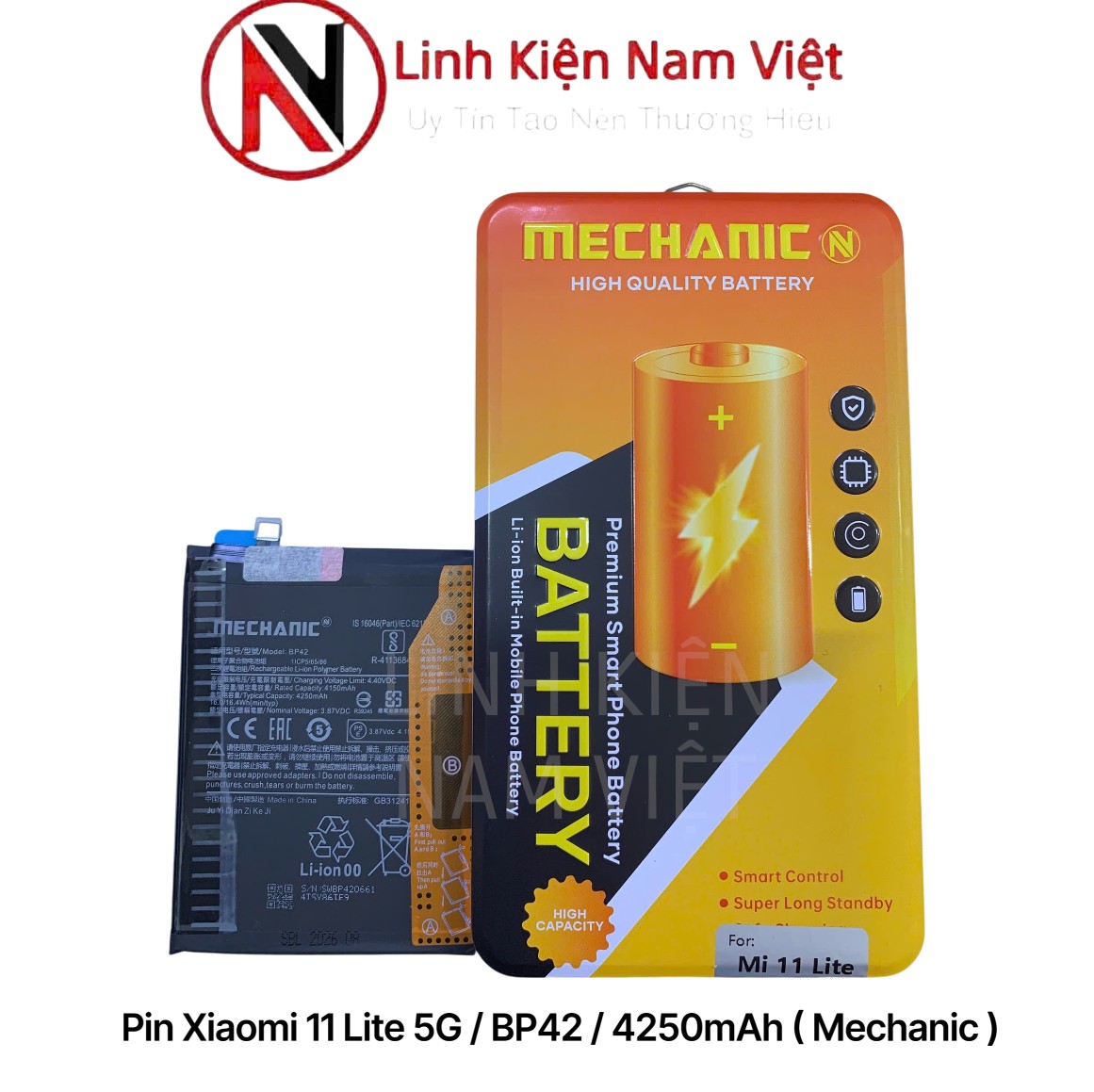 Pin Xiaomi 11 Lite 5G / BP42 / 4250mAh ( Mechanic )