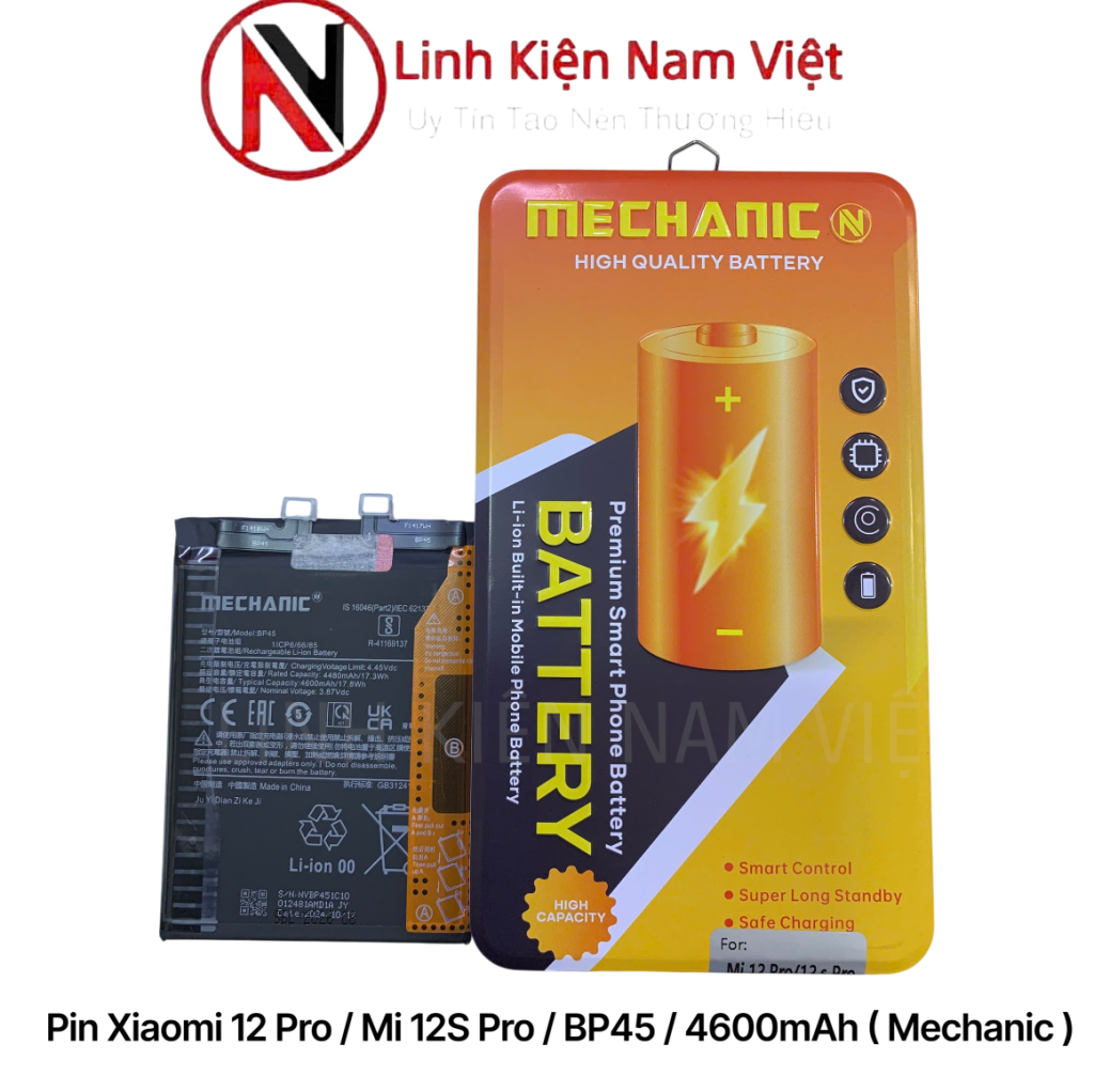 Pin Xiaomi 12 Pro / Mi 12S Pro / BP45 / 4600mAh ( Mechanic )