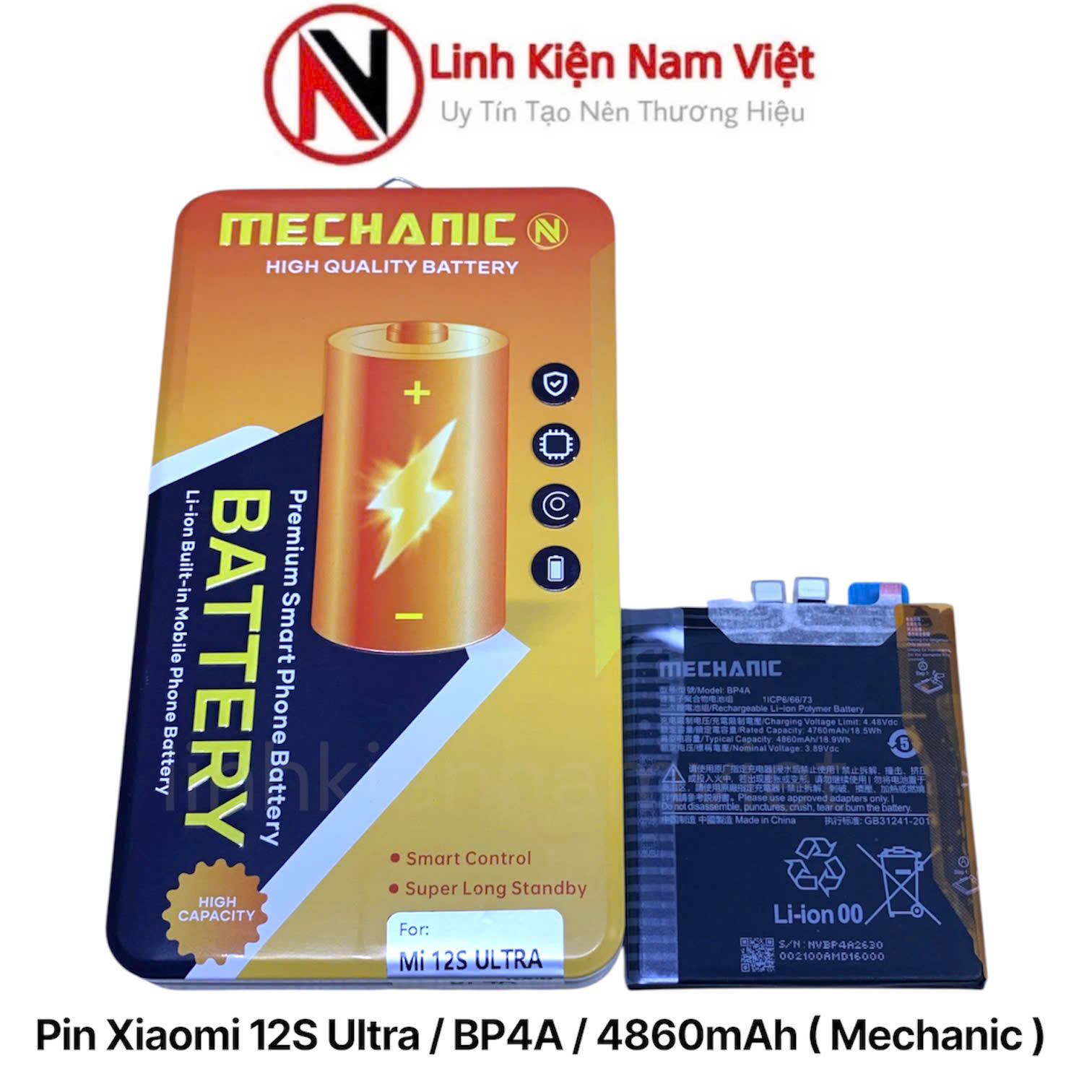 Pin Xiaomi 12S Ultra / BP4A / 4860mAh ( Mechanic )