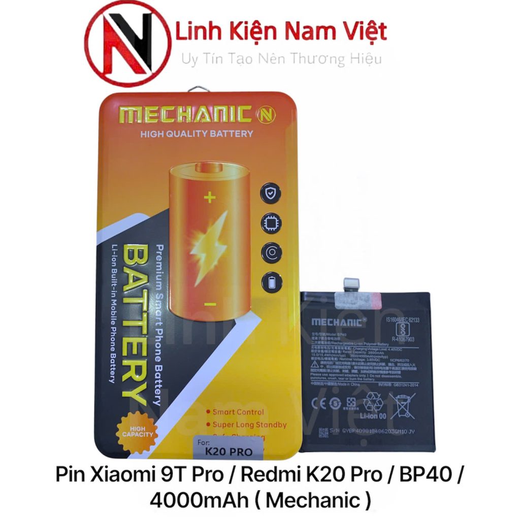 Pin Xiaomi 9T Pro / Redmi K20 Pro / BP40 / 4000mAh ( Mechanic )