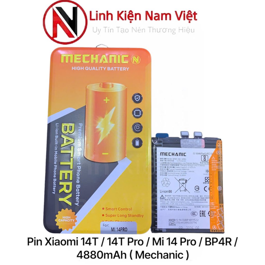 Pin Xiaomi 14T / 14T Pro / Mi 14 Pro / BP4R / 4880mAh ( Mechanic )