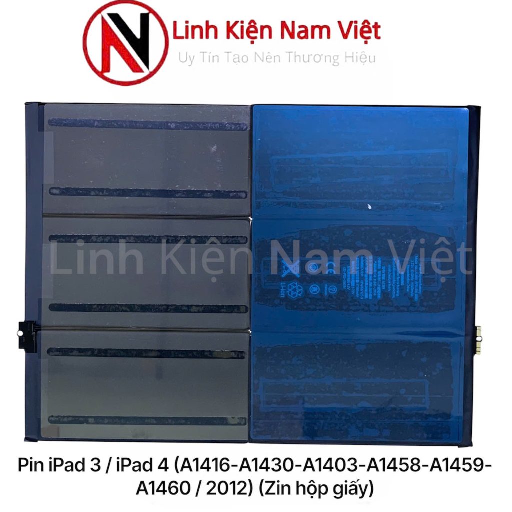 Pin iPad 3 / iPad 4 (A1416-A1430-A1403-A1458-A1459-A1460 / 2012) (Zin hộp giấy)