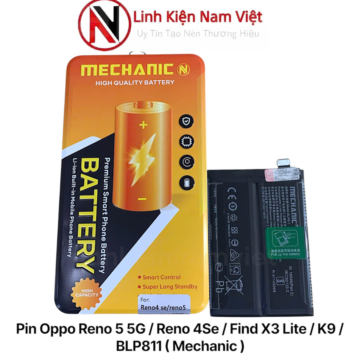 Pin Oppo Reno 5 5G / Reno 4Se / Find X3 Lite / K9 / BLP811 ( Mechanic )