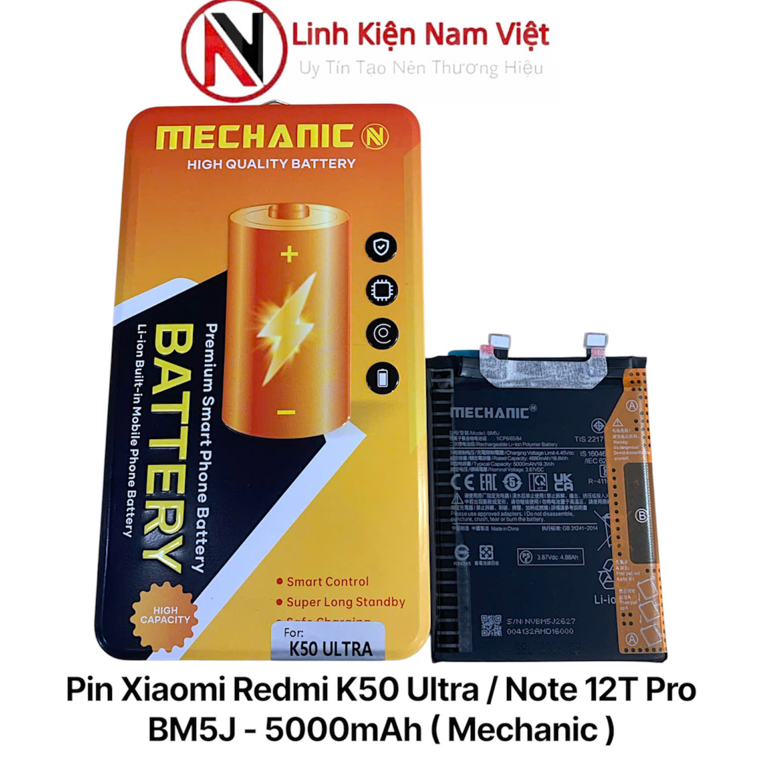 Pin Xiaomi Redmi K50 Ultra / Note 12T Pro ( BM5J – 5000mAh ( Mechanic )