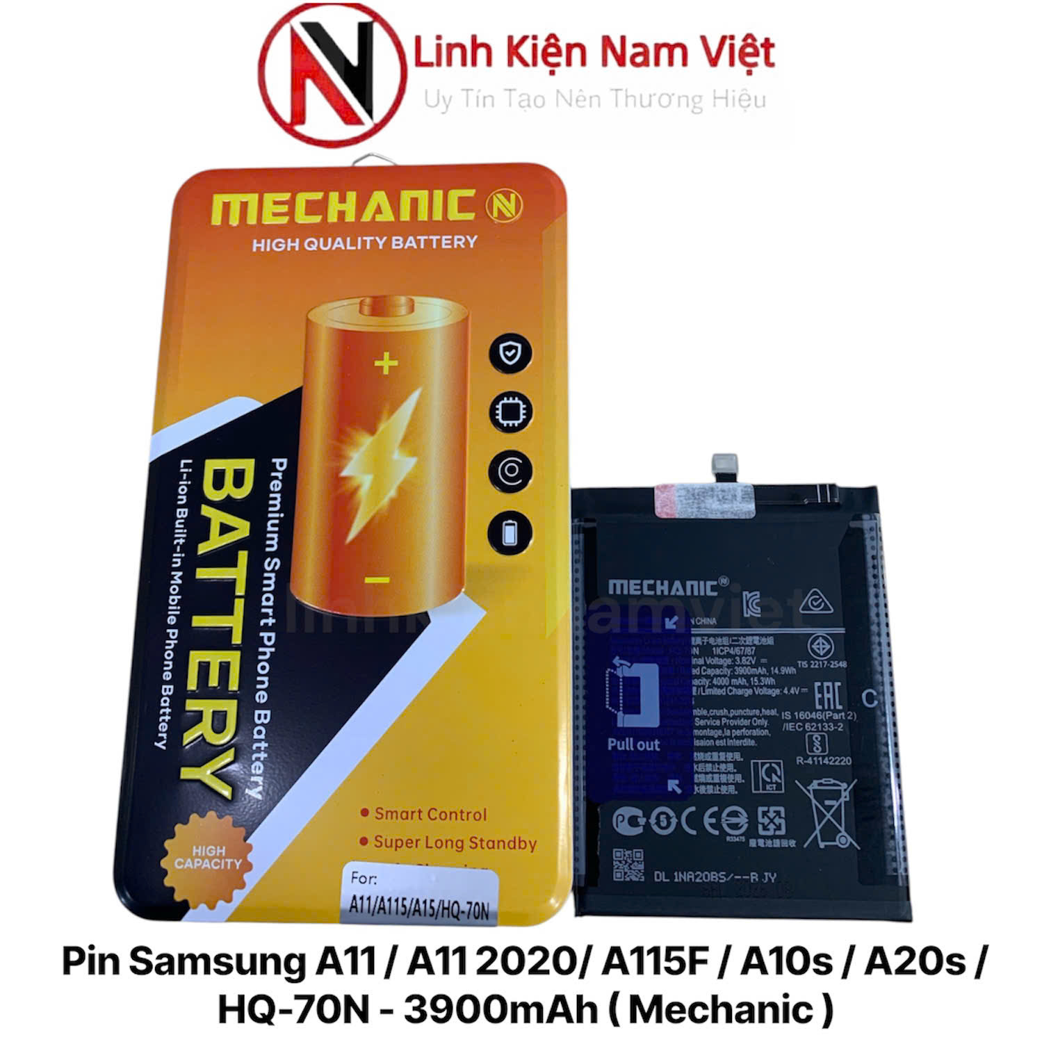 Pin Samsung A11 / A11 2020/ A115F / A10s / A20s / HQ-70N – 3900mAh ( Mechanic )