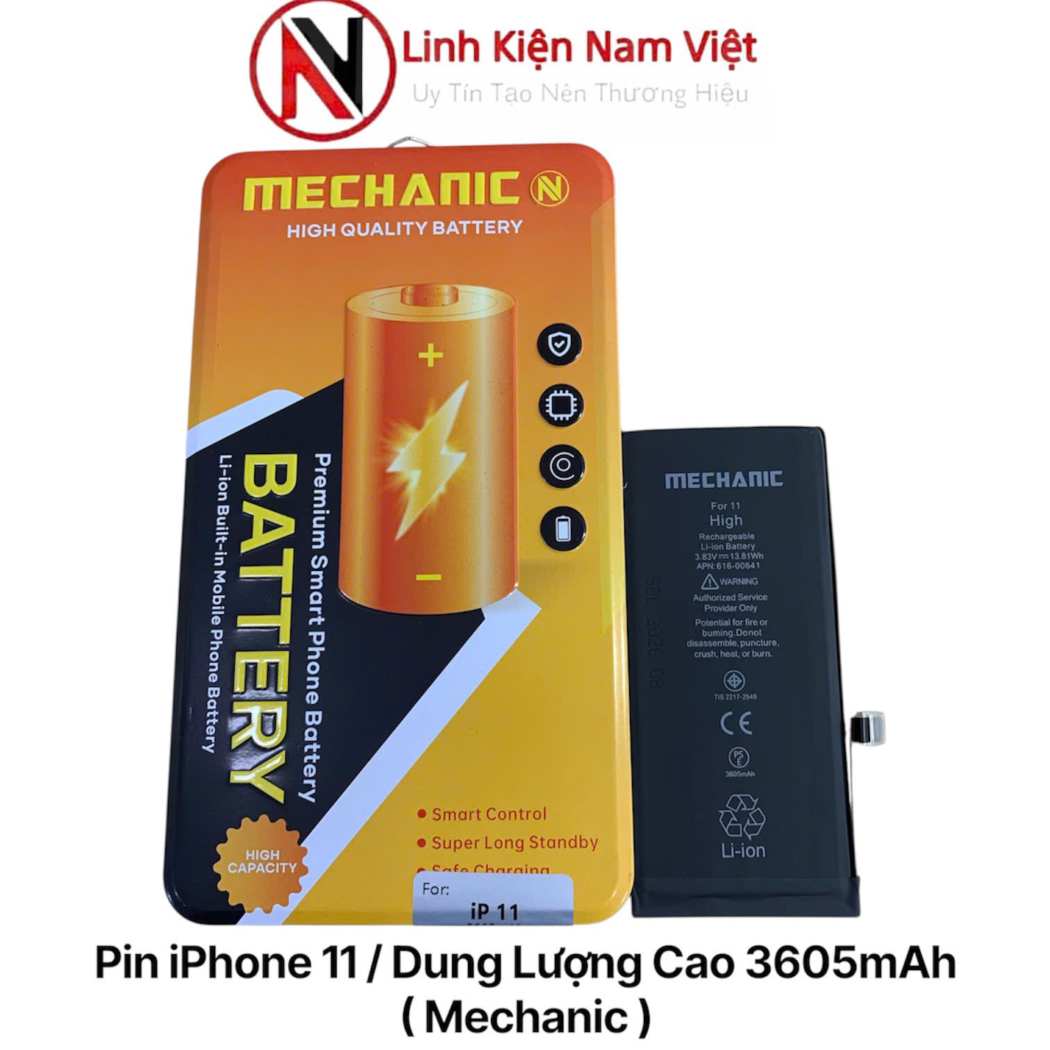 Pin iPhone 11 / Dung Lượng Cao 3605mAh ( Mechanic )