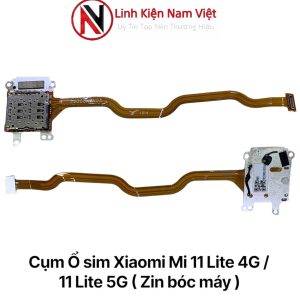 Cụm Ổ sim Xiaomi Mi 11 Lite 4G / 11 Lite 5G ( Zin bóc máy )