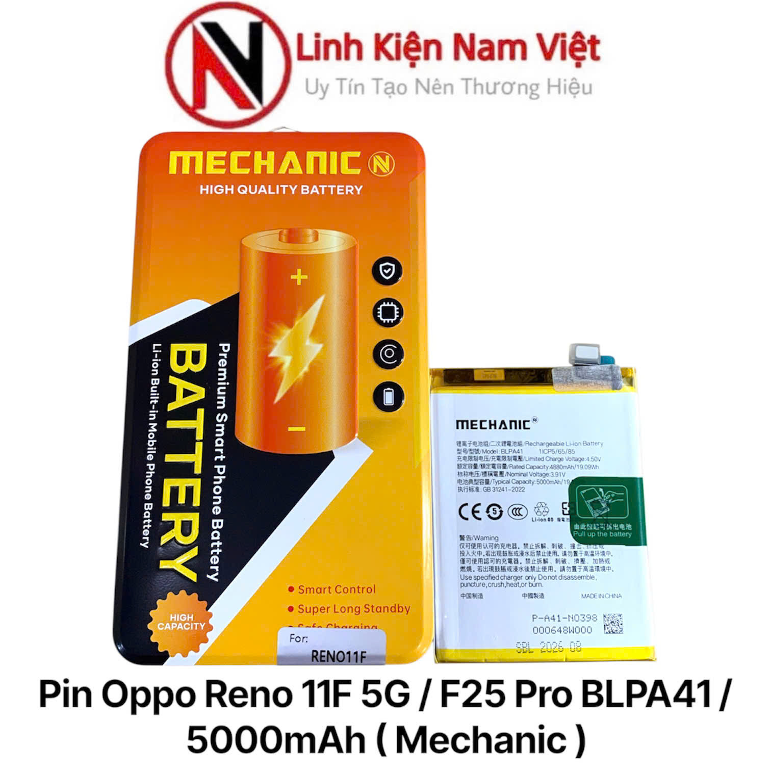 Pin Oppo Reno 11F 5G / F25 Pro BLPA41 / 5000mAh ( Mechanic )