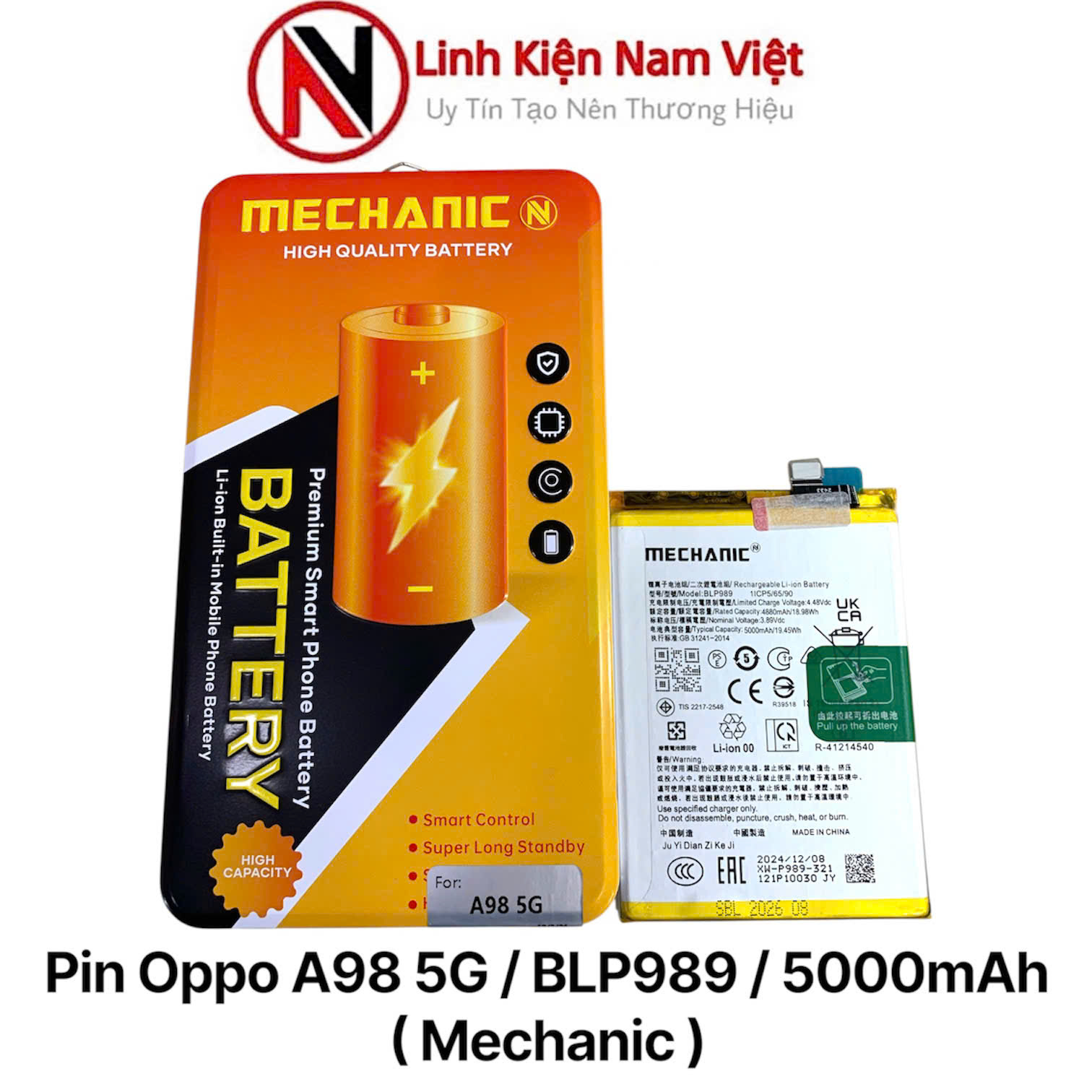 Pin Oppo A98 5G / BLP989 / 5000mAh ( Mechanic )