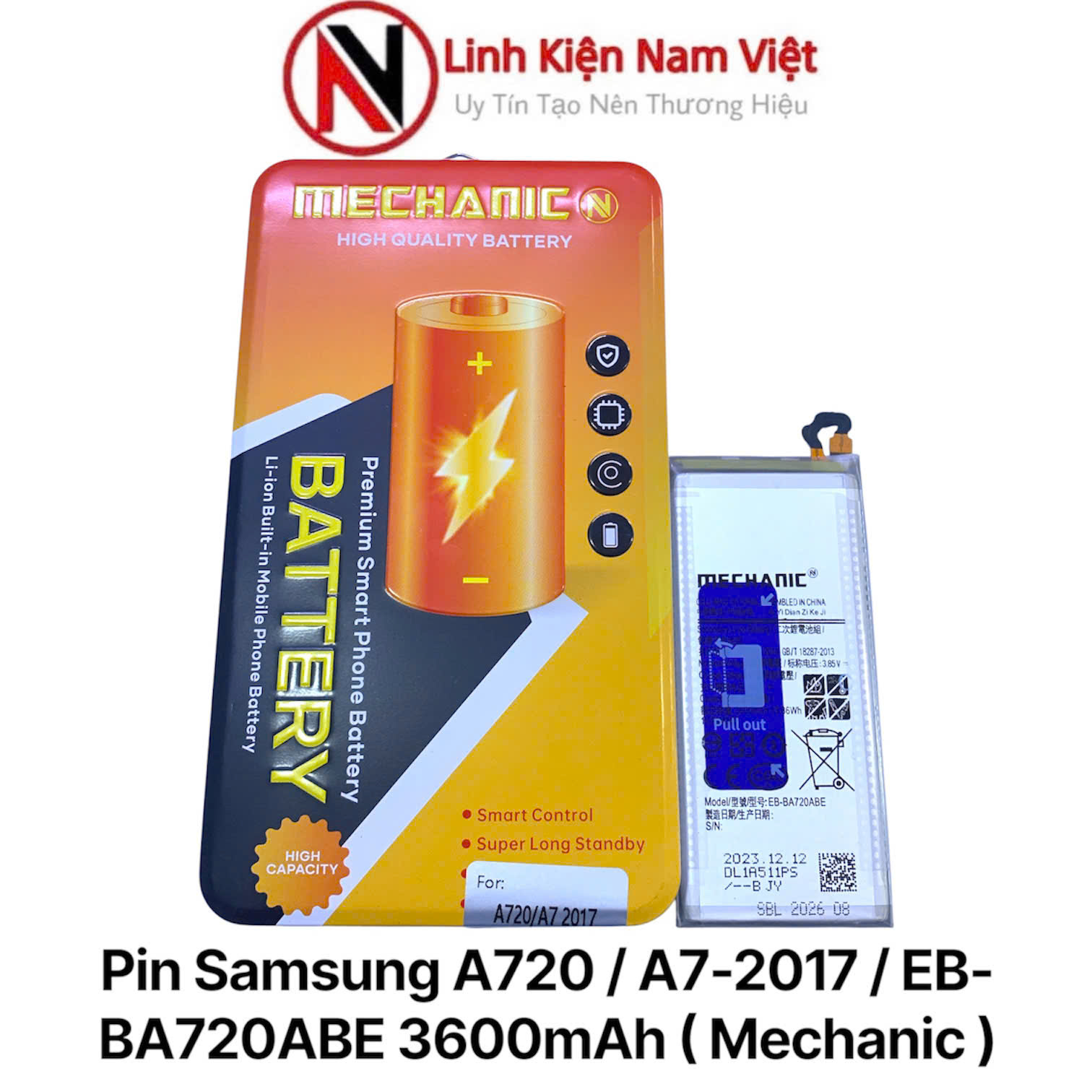 Pin Samsung A720 / A7-2017 / EB-BA720ABE 3600mAh ( Mechanic )