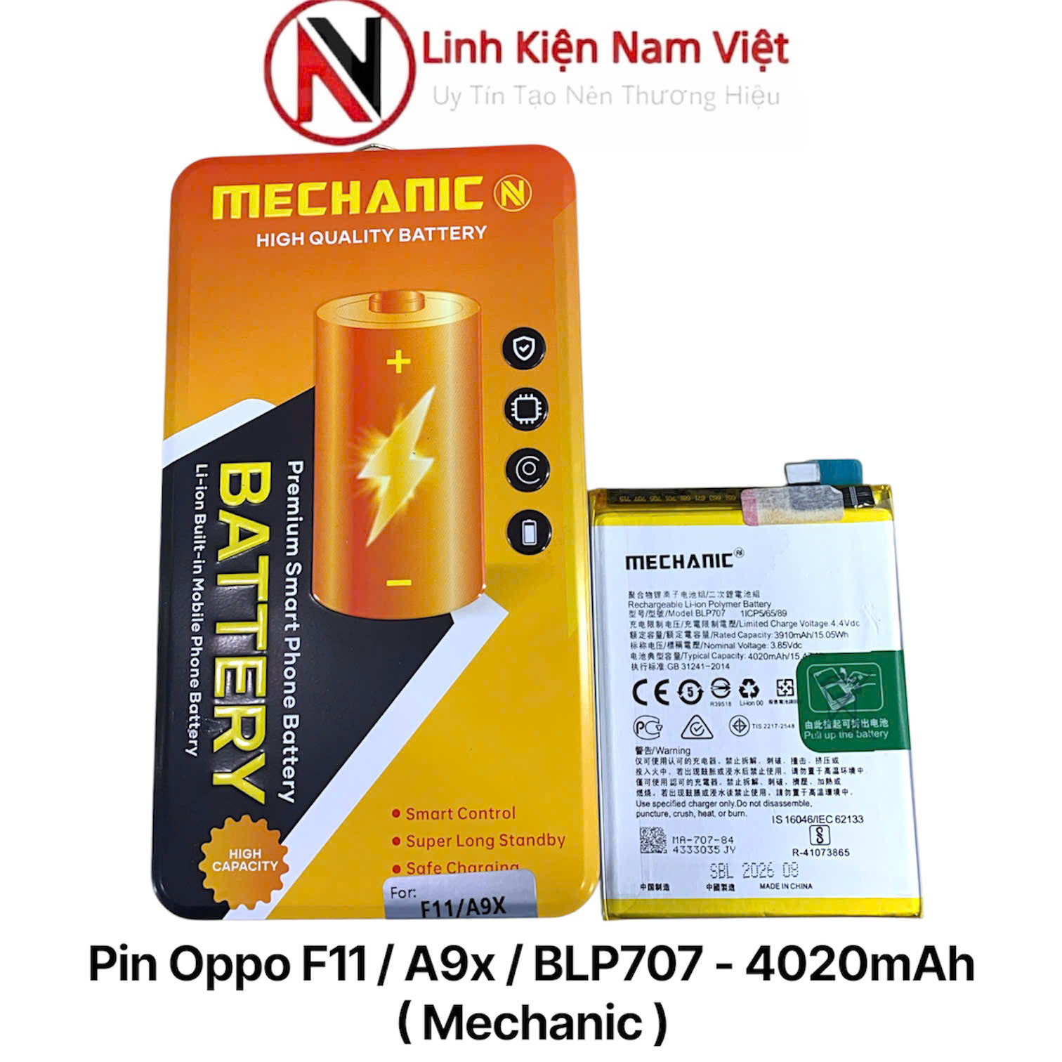 Pin Oppo F11 / A9x / BLP707 – 4020mAh ( Mechanic )