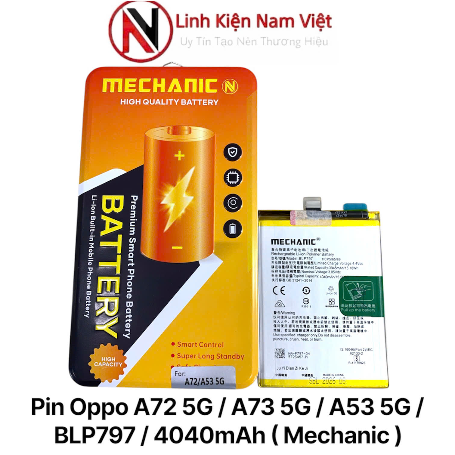 Pin Oppo A72 5G / A73 5G / A53 5G / BLP797 / 4040mAh ( Mechanic )