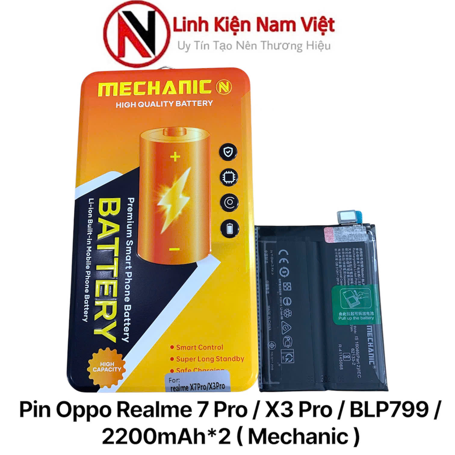 Pin Oppo Realme 7 Pro / X3 Pro / BLP799 / 2200mAh*2 ( Mechanic )