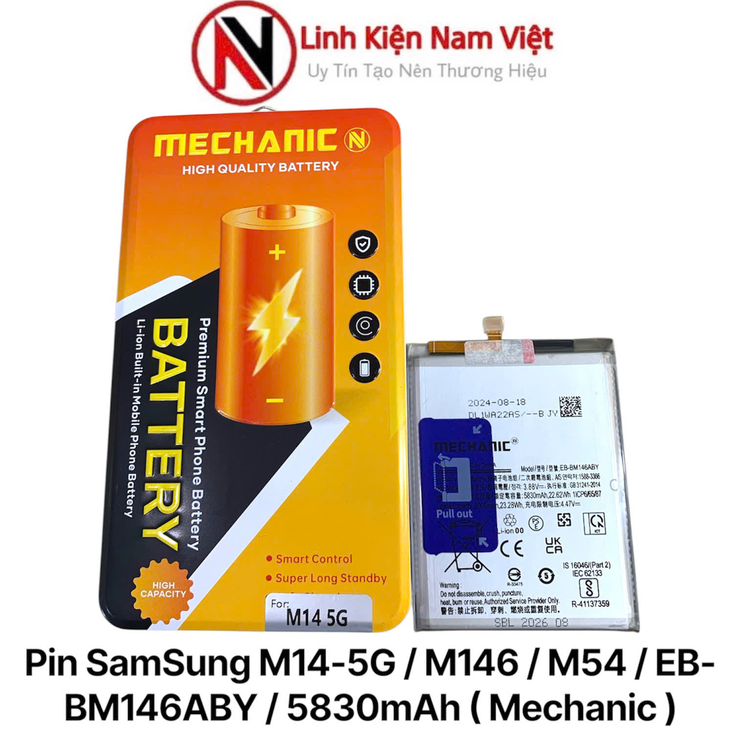 Pin SamSung M14-5G / M146 / M54 / EB-BM146ABY / 5830mAh ( Mechanic )