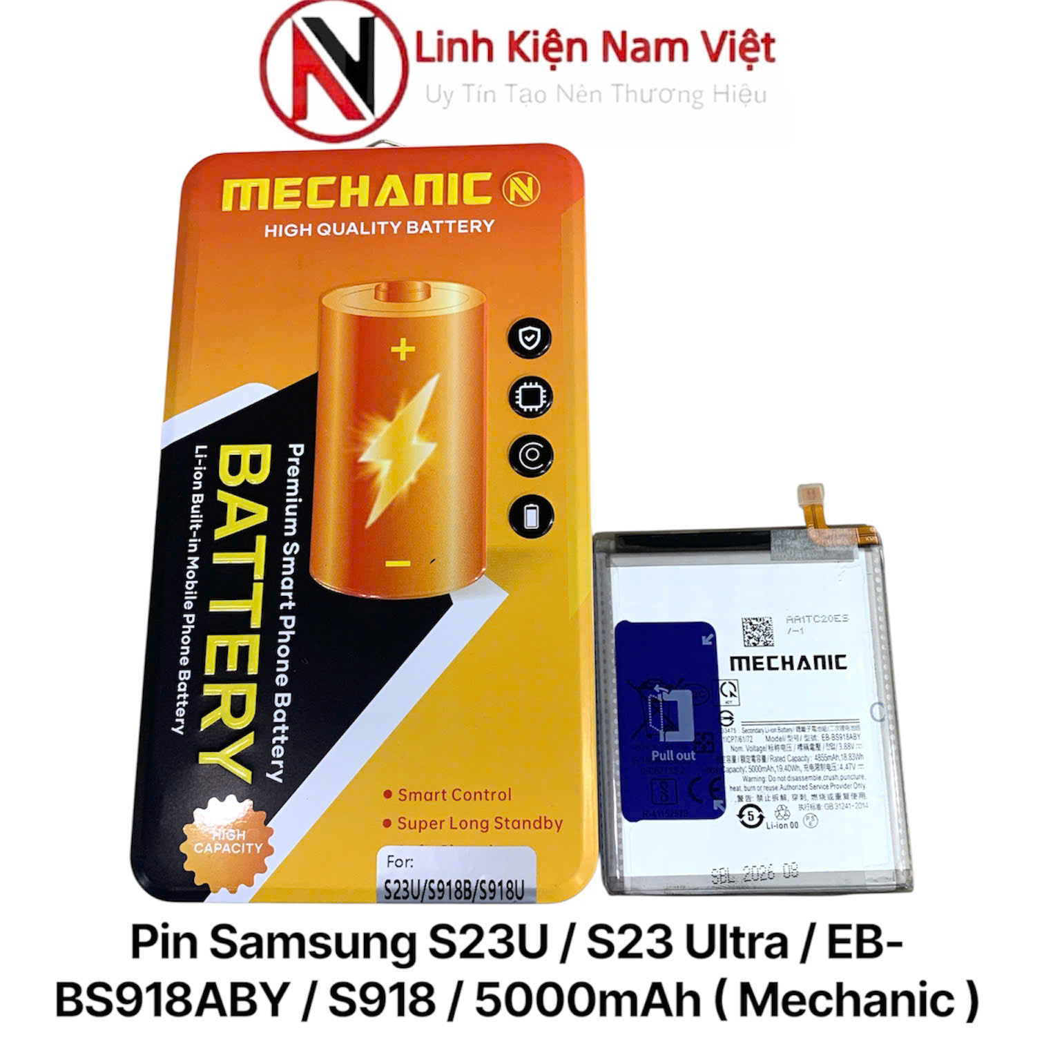 Pin Samsung S23U / S23 Ultra / EB-BS918ABY / S918 / 5000mAh ( Mechanic )