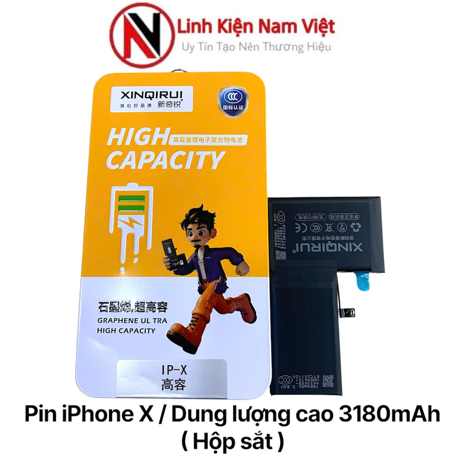 Pin iPhone X dung lượng công bố 3180mAh minh họa khi chọn pin dung lượng cao