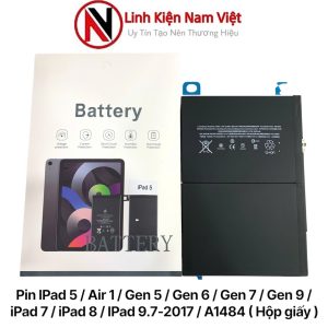 Pin IPad 5 / Air 1 / Gen 5 / Gen 6 / Gen 7 / Gen 9 / iPad 7 / iPad 8 / IPad 9.7-2017 / A1484 ( Hộp giấy )