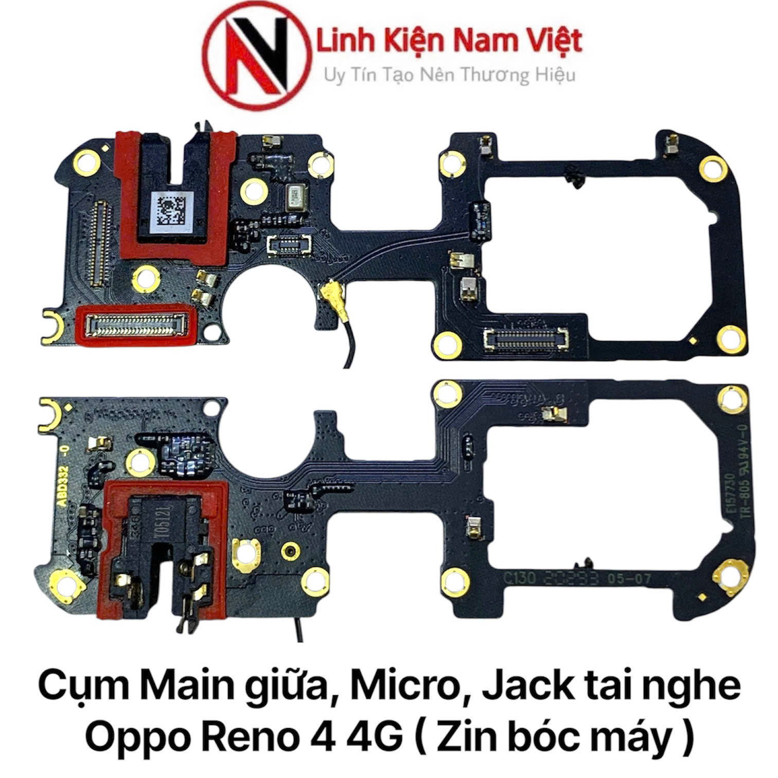 Cụm Main giữa, Micro, Jack tai nghe Oppo Reno 4 4G ( Zin bóc máy )